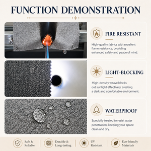 Tissu occultant <span class=keywords><strong>thermique</strong></span> 100 % polyester, imperméable, écologique et ignifuge, pour stores, volets et stores occultants, vente en gros OEM/ODM de haute qualité - Product Image 3
