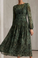 YKD123 Robe musulmane verte de haute qualité en mousseline de soie, design léger, traditionnel et innovant, mode musulmane pour femmes, tenue islamique