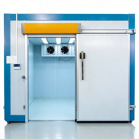 Chambre froide personnalisable à éclairage LED écoénergétique pour supermarché, restaurant, entrepôt frigorifique, avec moteur 380V