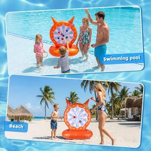 2-in-1 <b>Inflatable</b> Pool Dartboard & Ring Toss <b>Game</b> with Devil Horns - Product Image 6