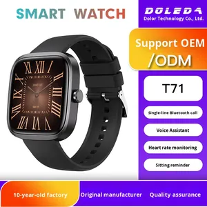 T71 TFT Display IPX-<strong>6</strong> Waterproof True Heart Rate Blood Oxygen Exercise Record Voice Assistant <strong>Smart</strong> <strong>Watch</strong> - Product Image 6