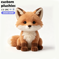 Peluche renard rouge super douce et moelleuse, personnalisée en usine, pour bébé, compagnon de sommeil