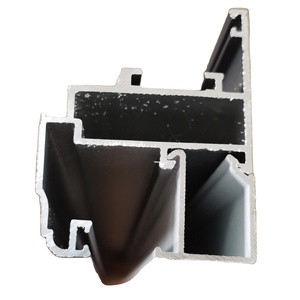 Perfiles de Aluminio para Ventanas y Puertas para <span class=keywords><strong>Madagascar</strong></span>, Anodizado Plateado y Recubrimiento en Polvo Gris - Product Image 1