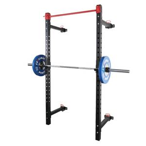 壁掛け式メタルスクワットラック（プルバー付き）多機能ジム機器 パワー クロスフィットラック ブラックマット - Product Image 3