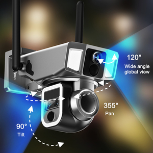 Joareon 2 Trong 1 4G Và Wifi Màn Hình Kép Năng Lượng Mặt Trời Máy Ảnh Ngoài Trời 4MP Ba Ống Kính Kép PIR Phát Hiện 10X Zoom Tự Động Theo Dõi CCTV Cam - Product Image 6