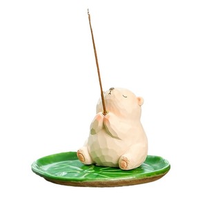 Brûleur d'encens en résine en forme de grenouille, figurine mignonne faite à la main pour bureau, usage aromatique - Product Image 5