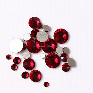 ZK พลอยเทียมแบบผสมสยาม1440ชิ้น SS6-SS20แบนด้านหลังไม่สามารถซ่อมแซมได้เครื่องประดับพลอยเทียมสีทองแบบทำมืออุปกรณ์ตกแต่งเล็บ - Product Image 2