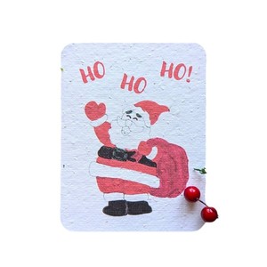 Carte <span class=keywords><strong>de</strong></span> vœux en papier grainé « Chant <span class=keywords><strong>de</strong></span> Noël » – Carte écologique à planter et à faire germer, papier artistique créatif - Product Image 4