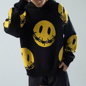 Pull à capuche en tricot jacquard surdimensionné à sublimation lourd personnalisé hiver motif animal brodé polyester/coton à capuche - Product Image 4