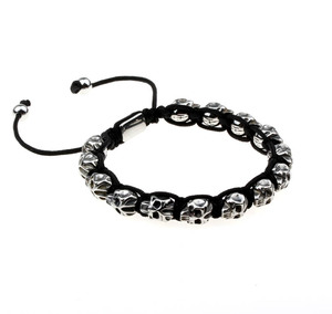 Thiết Kế Độc Đáo Chất Lượng Cao Cá Nhân Logo Thép Không Gỉ Skull Men Macrame Vòng Đeo Tay Cho Nam Giới Jbs9220 - Product Image 2