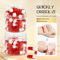 Capsules d'huile démaquillante format voyage sous marque privée, nettoyant visage double action anti-points noirs
