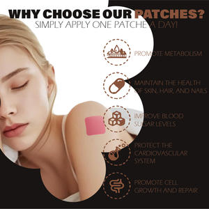 Hipoalerjenik teşvik sağlıklı saç cilt çivi Transdermal vitamini enerji yamalar, temizle vitamini yama biyotin - Product Image 2