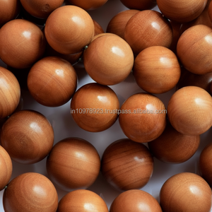 ลูกปัดไม้สานจากไม้จันทน์ธรรมชาติขนาด20มม. จำนวนมากจำนวนมาก - Product Image 1