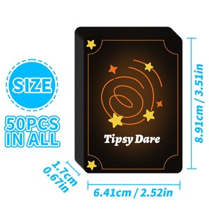 50 Nuevas Tareas de Instrucción Transfronterizas, Juego de Mesa de Desafío con Tarjetas, para Reuniones de <span class=keywords><strong>Amigos</strong></span>, Trucos de Papel, Rectángulo Personalizado - Product Image 1