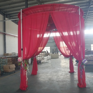 Telescopic round aluminum modular pipe drape <b>stand</b> for wedding event - Product Image 3