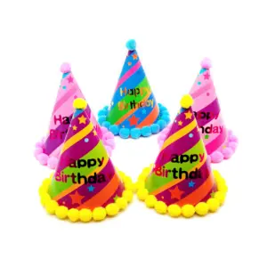 Süslemeleri doğum günü partisi malzemeleri seti doğum günü kağıdı parti şapkaları