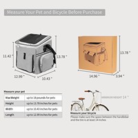 Panier de vélo ventilé réglable pour chien, sac de transport pour chien de vélo pour animaux de compagnie, randonnée en plein air, Camping voyage