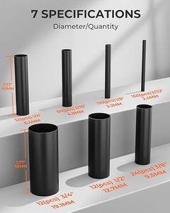 Kit de gaines thermorétractables en polyoléfine Eventronic M081426, 400 pièces, 3:1, avec adhésif, usage industriel, qualité marine (noir), consommables - Product Image 3