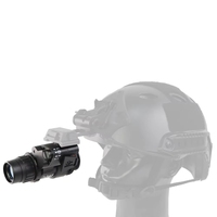 Lunette de vision nocturne numérique haute performance modèle AN/PVS18, monoculaire, à fixation sur tête, avec support pliable en nylon noir/beige