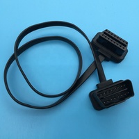 Rastreador GPS OBD2 profesional de 16 Pines, lector de código de Cable de extensión de paso plano de 8 cables para diagnóstico profesional de máquinas de coches