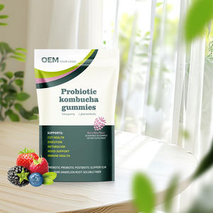 เยลลี่คอมบูชาแบบ OEM/ODM ปรับแต่งได้ตามต้องการ ผลิตจากธรรมชาติ ผสมสารสกัดจากต้นสลิปเปอร์เอลมและรากแดนดิไลออน อาหารเสริมสมุนไพร-วีแกน 60 เม็ด - Product Image 6