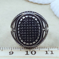 Bague personnalisée vintage en argent sterling 925 plaqué rhodium avec pierre précieuse noire pour homme, bague de mariage et de fiançailles