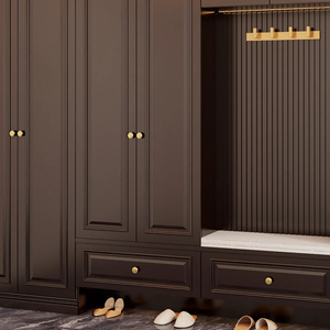 <span class=keywords><strong>Mueble</strong></span> Zapatero de Estilo Francés Tradicional Moderno para Sala de Estar, Almacenamiento Modular Personalizado para Toda la Casa con Puertas Tejidas de <span class=keywords><strong>Ratán</strong></span> Integradas - Product Image 3