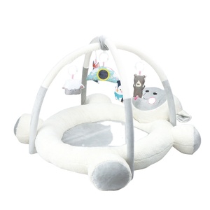 Alfombrilla de juego para bebés ecológica de algodón suave nórdico personalizada OEM/ODM con juguete colgante para bebés de 0 a 24 <span class=keywords><strong>meses</strong></span> - Product Image 1