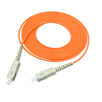 Kabel Serat Optik Multimode SC-SC Inti Tunggal Oranye OEM ODM OM3 OM4 PVC LSZH untuk Jaringan FTTH 5G