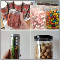 All Size Clear 32 Oz Plastic Food Grade Droge Vruchten Koffiebonenpot Met Deksels