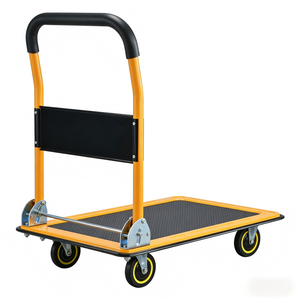 重型折叠手推车 300公斤容量钢制手推车 带旋转轮 适用于仓库酒店运输 - Product Image 2