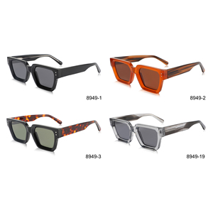 Thời trang chất lượng cao Overside kính sang trọng màu đen dày khung vuông biểu tượng tùy chỉnh Acetate Kính mát UV400 kính mát phân cực - Product Image 6