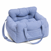 Lit de voyage moderne et multifonctionnel pour animaux de compagnie, pour siège avant de voiture, portable, pour chiens et chats, avec poignée de transport, amovible, lavable, durable, pour petits et moyens animaux