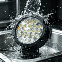7-Inch 63W Round LED Work Light IP68 Waterproof 12-48V 4200 Lumens Auxiliary Driving Lamp for Offroad Car Truck Forklift