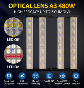 Para Redfarm 480W alto rendimiento LED crece la luz fuerte penetración lente óptica LM301H EVO LM281B cuerpo de aluminio IP68 para <span class=keywords><strong>Bloo</strong></span> - Product Image 3