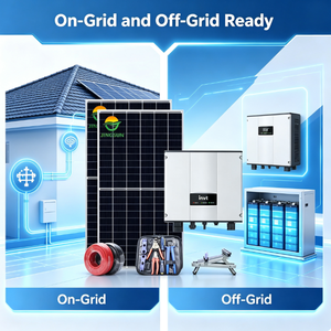 ระบบโซลาร์เซลล์แบบเชื่อมต่อกับระบบไฟฟ้าสาธารณะ ประสิทธิภาพสูง 5kw 8kw 10kw 12kw 20kw 30kw สำหรับบ้านพักอาศัย โซลูชั่นพลังงานบนหลังคา 8kw 710w ระบบโซลาร์เซลล์แบบเชื่อมต่อกับระบบไฟฟ้าสาธารณะ - Product Image 1
