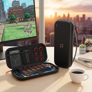 Estuche de Almacenamiento para <span class=keywords><strong>Nintendo</strong></span> <span class=keywords><strong>Switch</strong></span> 2, Precio de Fábrica BJBT, Bolsa Protectora Rígida de EVA a Prueba de Golpes con Cierre y Ranuras para Tarjetas de Juego - Product Image 6