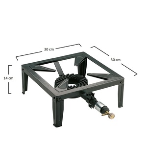 Fornello a Gas in Ghisa e Acciaio 5.8 kW con Bruciatore da 125 mm per Campeggio Esterno e Regolatore di Fiamma - Product Image 2