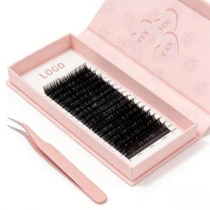 Matte Natural Eyelash Extensions <b>Individual</b> <b>Lash</b> Extensions PBT Material Vegan Cruelty-Free Easy Fan Tray Russian Las Extension - Product Image 2