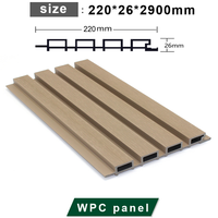 Panneau mural extérieur imperméable en WPC, panneau de bardage extérieur cannelé, panneau composite en PVC creux pour la décoration extérieure de la maison