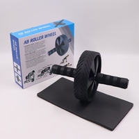 Rouleau abdominal portable mini pour équipement de fitness domestique, entraîneur abdominal silencieux à deux roues pour les muscles abdominaux