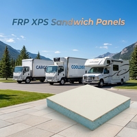 Panneaux sandwich composites FRP XPS PU, panneau en fibre de verre pour camping-car, camion frigorifique, caravane, camping-car, isolation thermique légère