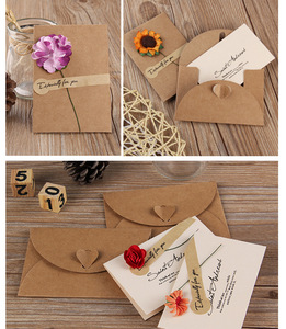 Cartes de vœux créatives avec fleurs séchées pour mariage, fête des enseignants, Saint-Valentin, remerciement, carte de bénédiction manuscrite en papier - Product Image 4