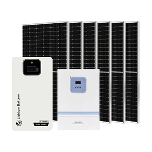 Générateur d'énergie solaire 4200W Panneaux solaires avec batterie et onduleur Batterie au lithium 48v Pack d'onduleur Pompe solaire hybride - Product Image 1