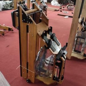 Rubber Wood Foldable Water <b>Row</b> Rower With 13.9L Water Tank LCD Display Home Exercise <b>Machine</b> - Product Image 3