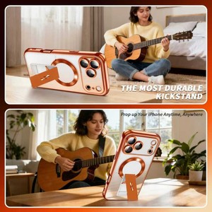 เคสโทรศัพท์ใส Senyork electroplate พร้อมที่ยึดแม่เหล็ก สำหรับ iPhone 17Air 12 11  พร้อมฟิล์มกันรอยเลนส์ ป้องกันการกระแทก ป้องกันด้านหลัง - Product Image 6