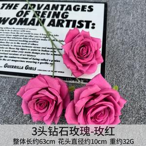 Arreglo de Flores Artificiales de Seda Rojas y Rosas, Ramo Mixto de Hortensias para Centro de Mesa de Boda, Venta Directa de Fábrica al Por Mayor - Product Image 6