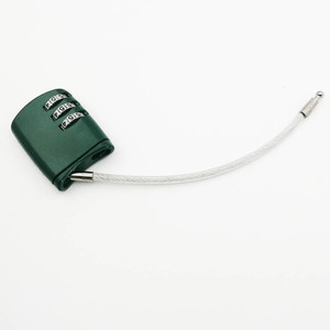 Cerradura de Combinación de Aleación CH 017L de Venta Directa de Fábrica, Redefinible, con Cable de Acero para Bolsos y Maletas, 86x30x9mm, Aleación de Zinc - Product Image 2
