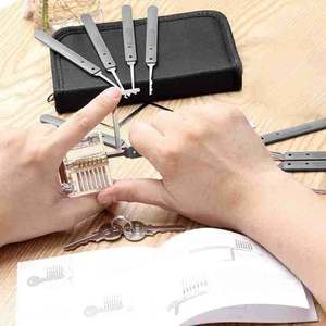 Outils de cueillette de serrure en acier inoxydable de pratique transparente 17 pièces choix de serrure avec <span class=keywords><strong>cadenas</strong></span> - Product Image 5