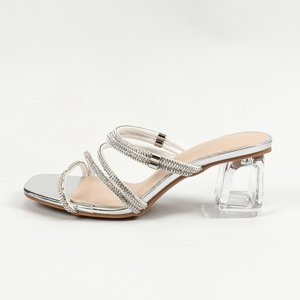 แฟชั่นฤดูร้อน 2024 รองเท้าส้นสูงแบบใหม่ สวมได้สองแบบ รองเท้าส้นสูงสำหรับออกงานกลางคืน - Product Image 6